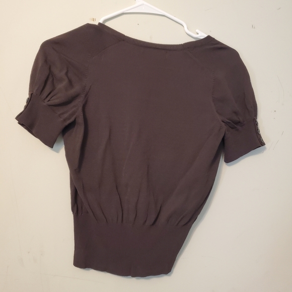 Womens Banana Republic Brown Button Down Shirt Sz Petite Small - Picture 4 of 4